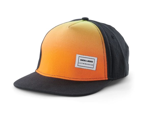 casquette sea-doo retro a visiere droite unisexe orange