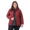 Manteau matelassé avec capuche pour femme Plus