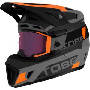 Casque T7 Cube Tobe noir – casque léger offrant confort et protection optimale pour motoneige et VTT.