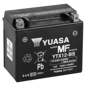 Batterie YuasaYTX12 sans entretien activée en usine*