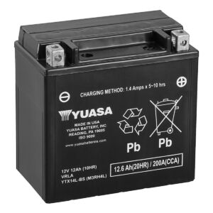 Batterie Yuasa YTX14L sans entretien activée en usine*
