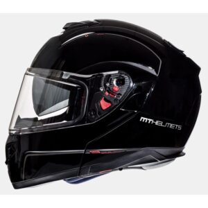 casque ATOM SV modulaire MT Helmets Atom SV noir lustré vue latérale