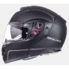 Casque moto modulaire MT Helmets Atom SV noir mat vue latérale