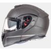 Casque moto modulaire MT Helmets Atom SV gris titanium vue latérale