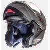 Casque MT Helmets Atom SV gris titanium avec visière relevée et rembourrage confortable