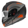Casque moto modulaire MT Helmets Atom SV Quark orange vue latérale