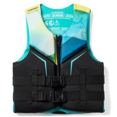 VFI Freedom unisexe junior Sea-Doo en écoprène léger, homologué par la Garde côtière pour offrir confort et sécurité aux jeunes sur l'eau. (55-88 lbs)