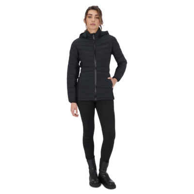 Manteau matelassé avec capuche pour femme